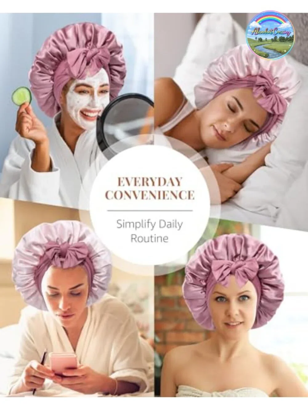 100% Mulberry Silk Sleep Bonnet for Women Adjustable Hair Wrap